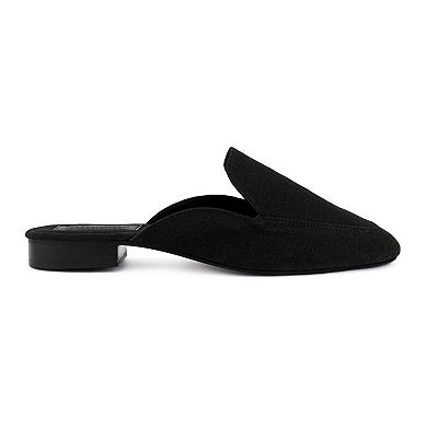 Rag & Co Calico Women's Block Heeled Canvas Mules