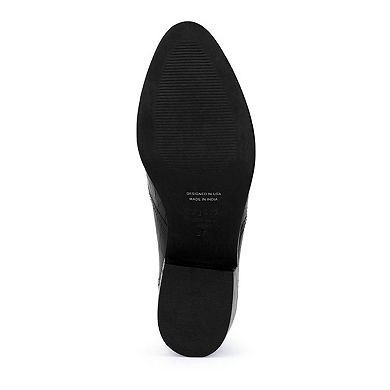 Rag & Co LILLIAM Metal Highlight Women's Leather Loafers