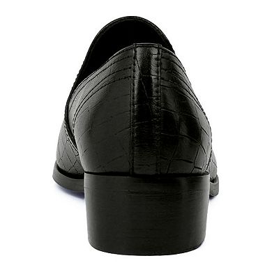 Rag & Co LILLIAM Metal Highlight Women's Leather Loafers