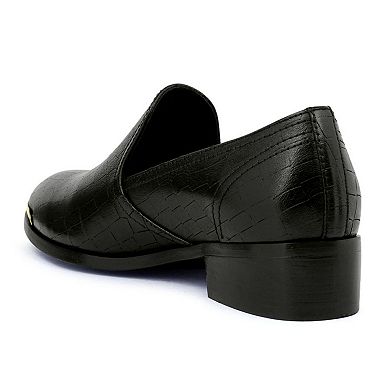 Rag & Co LILLIAM Metal Highlight Women's Leather Loafers