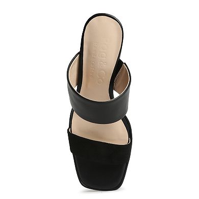 Rag & Co Eddlia Women's Suede Slip-On Platform Sandals