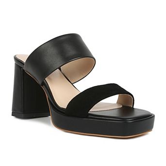 Rag & Co Eddlia Women's Suede Slip-On Platform Sandals