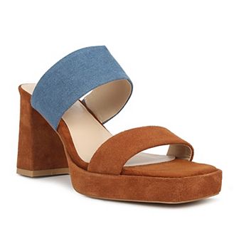 Rag & Co Eddlia Women's Suede Slip-On Platform Sandals