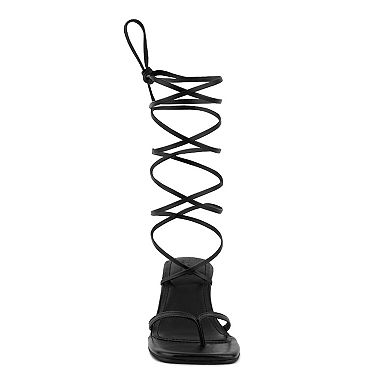 Rag & Co Dorita Women's Strappy Leather Dress Sandals