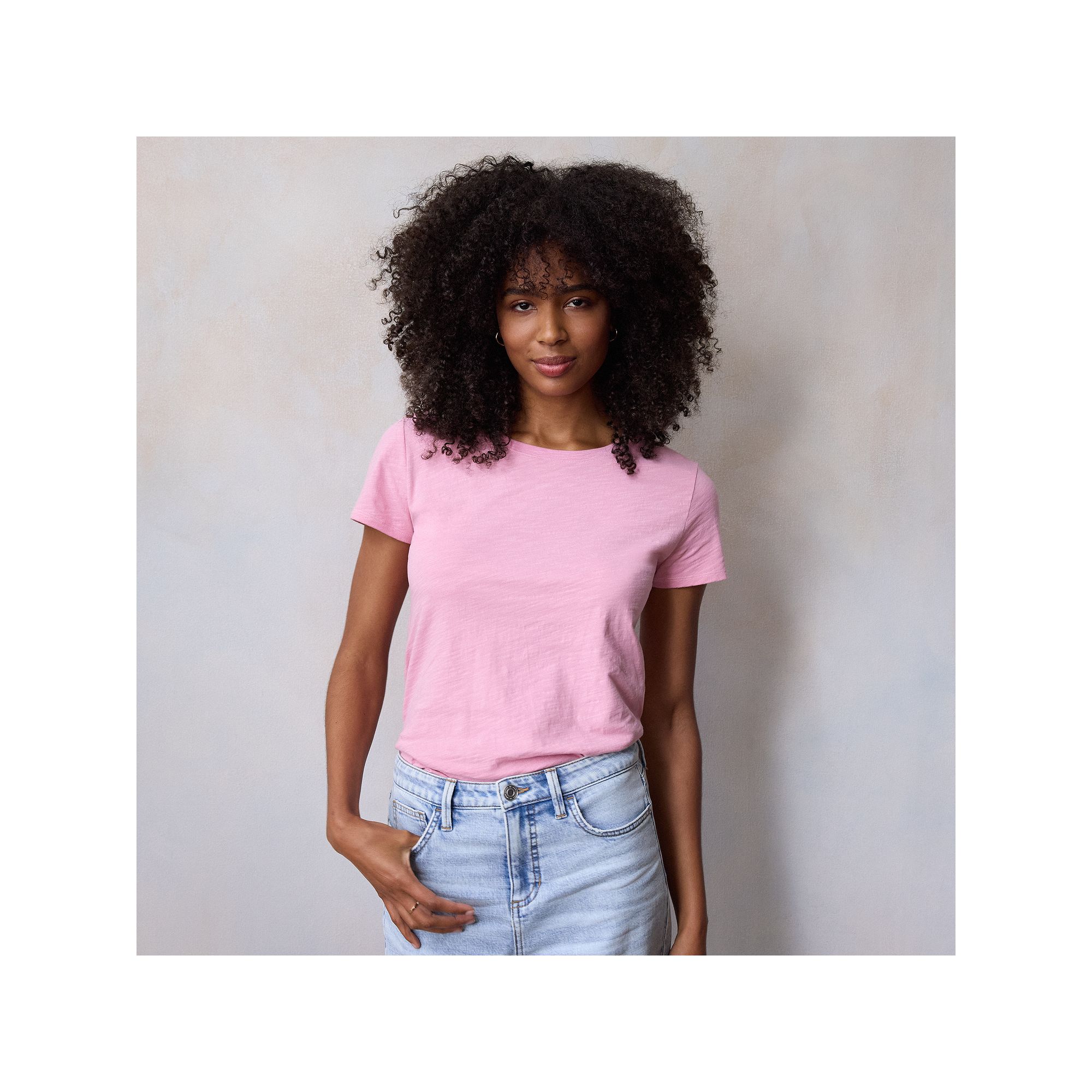 Womens LC Lauren Conrad Short Sleeve Tee, Size: XS, Pasadena Pink