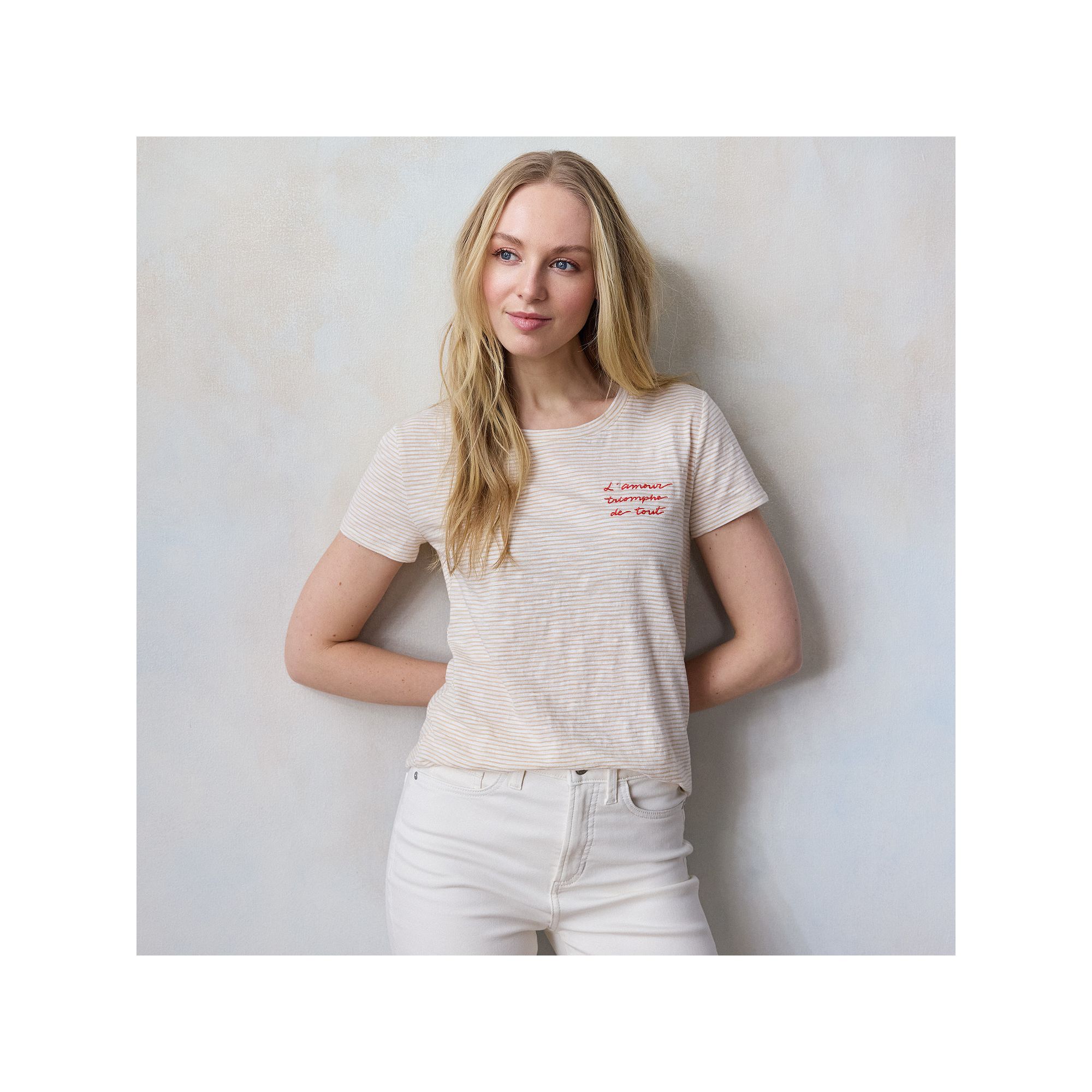 Womens LC Lauren Conrad Short Sleeve Tee, Size: XS, Stripe Lamour