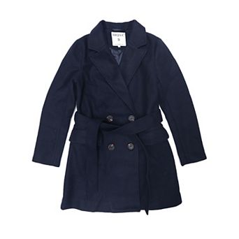 Women's Notch Lapel Double Breasted Belted Mid Length Trenchcoat