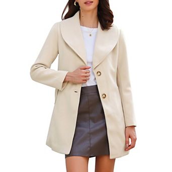 Women's Cute Turn Down Collar Single Breasted Long Belted Trenchcoat