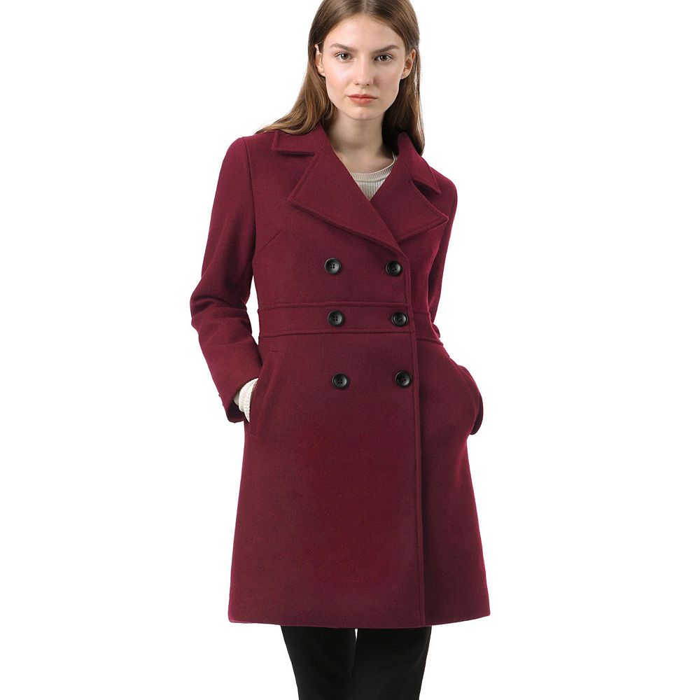 Oversized Coat with Notched Lapel and Double-Breasted - Brown main image 1