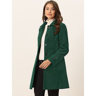 Women's Peter Pan Collar Winter Outwear Trench Coats