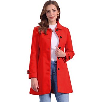 Women's Peter Pan Collar Winter Outwear Trench Coats