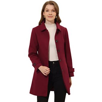 Women's Peter Pan Collar Winter Outwear Trench Coats