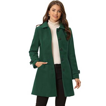 Women's Peter Pan Collar Winter Outwear Trench Coats