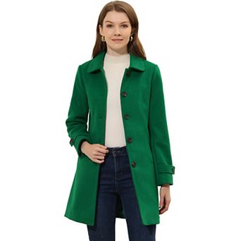 Women's Peter Pan Collar Winter Outwear Trench Coats