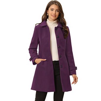 Women's Peter Pan Collar Winter Outwear Trench Coats