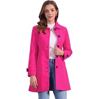 Women's Peter Pan Collar Winter Outwear Trench Coats