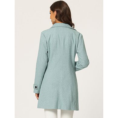 Women's Peter Pan Collar Single Breasted Winter Overcoat