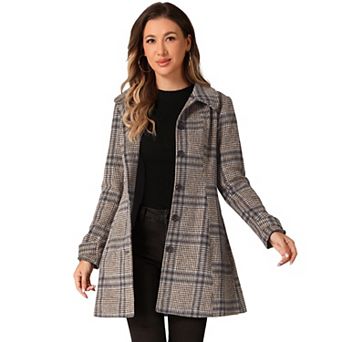 Women's Peter Pan Collar Single Breasted Winter Overcoat