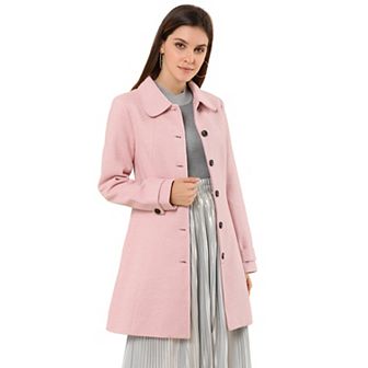 Women's Peter Pan Collar Single Breasted Winter Overcoat