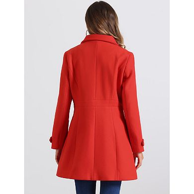 Women's Classic Single Breasted Winter Long Trenchcoat with Pockets