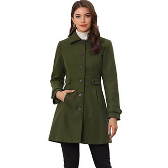 Women's Classic Single Breasted Winter Long Trenchcoat With Pockets