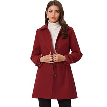 Women's Classic Single Breasted Winter Long Trenchcoat With Pockets