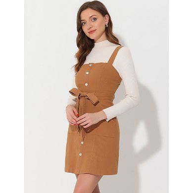 Women's Spring Summer Adjustable Strap A-line Jeans Denim Dress