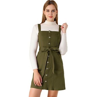 Women's Spring Summer Adjustable Strap A-line Jeans Denim Dress