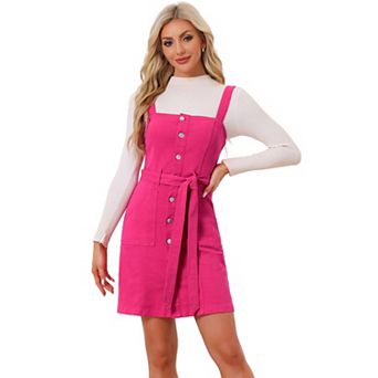 Women's Spring Summer Adjustable Strap A-line Jeans Denim Dress
