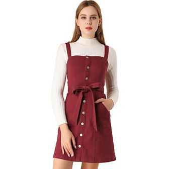 Women's Spring Summer Adjustable Strap A-line Jeans Denim Dress