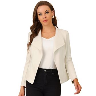 Women's Faux Suede Drape Collar Long Sleeves Open Front Cardigan