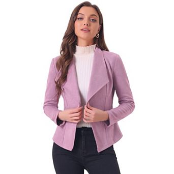 Women's Faux Suede Drape Collar Long Sleeves Open Front Cardigan