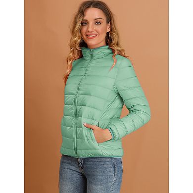 Women's Hooded Lightweight Down Packable Puffyer Jacket
