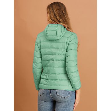 Women's Hooded Lightweight Down Packable Puffyer Jacket