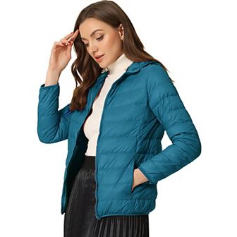 Women's Hooded Lightweight Down Packable Puffyer Jacket