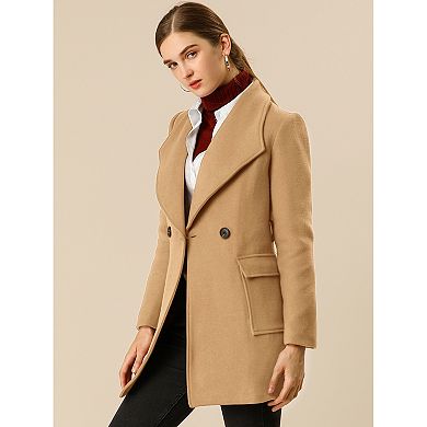 Women's Elegant Shawl Collar Lapel Belted Long Trenchcoat