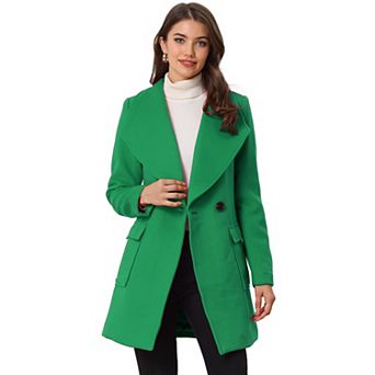 Women's Elegant Shawl Collar Lapel Belted Long Trenchcoat