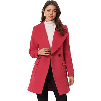 Women's Elegant Shawl Collar Lapel Belted Long Trenchcoat