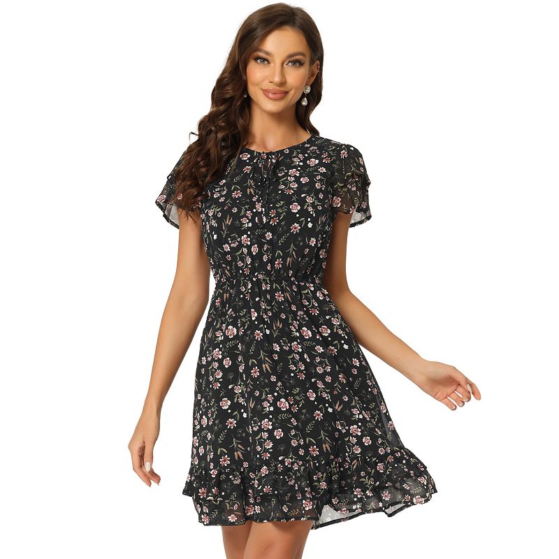 Kohls black floral on sale dress