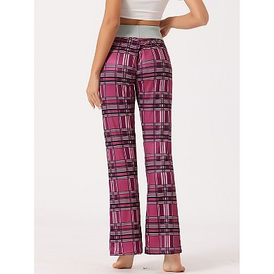 Womens Pajamas Yoga Casual Trousers Wide Leg Sleepwear Lounge Pants