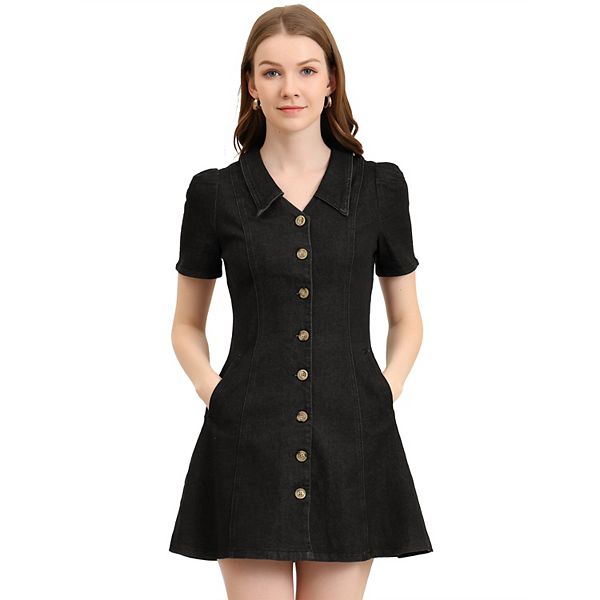 Downtown Fit Flared Collared Dress