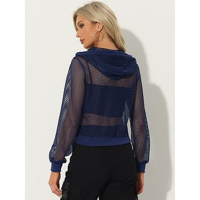 Hoodie Mesh Bomber Jacket