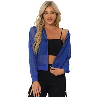 Hoodie Mesh Bomber Jacket