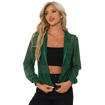 Hoodie Mesh Bomber Jacket
