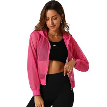 Hoodie Mesh Bomber Jacket