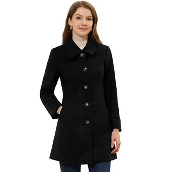 Women's Casual Winter Single Breasted Mid Length Overcoat