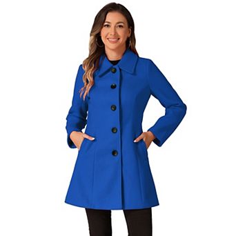 Women's Casual Winter Single Breasted Mid Length Overcoat