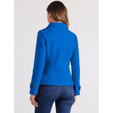 Women's Winter Worsted Notched Lapel Double Breasted Overcoat