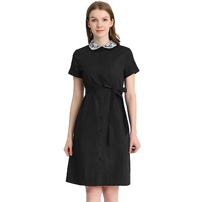 white christmas dresses Evereve Women's SS Studded Denim Dress, Size XS, Black main image 1