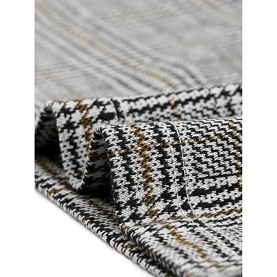 Women's Vintage 3/4 Sleeve Stand Collar Plaid Dress